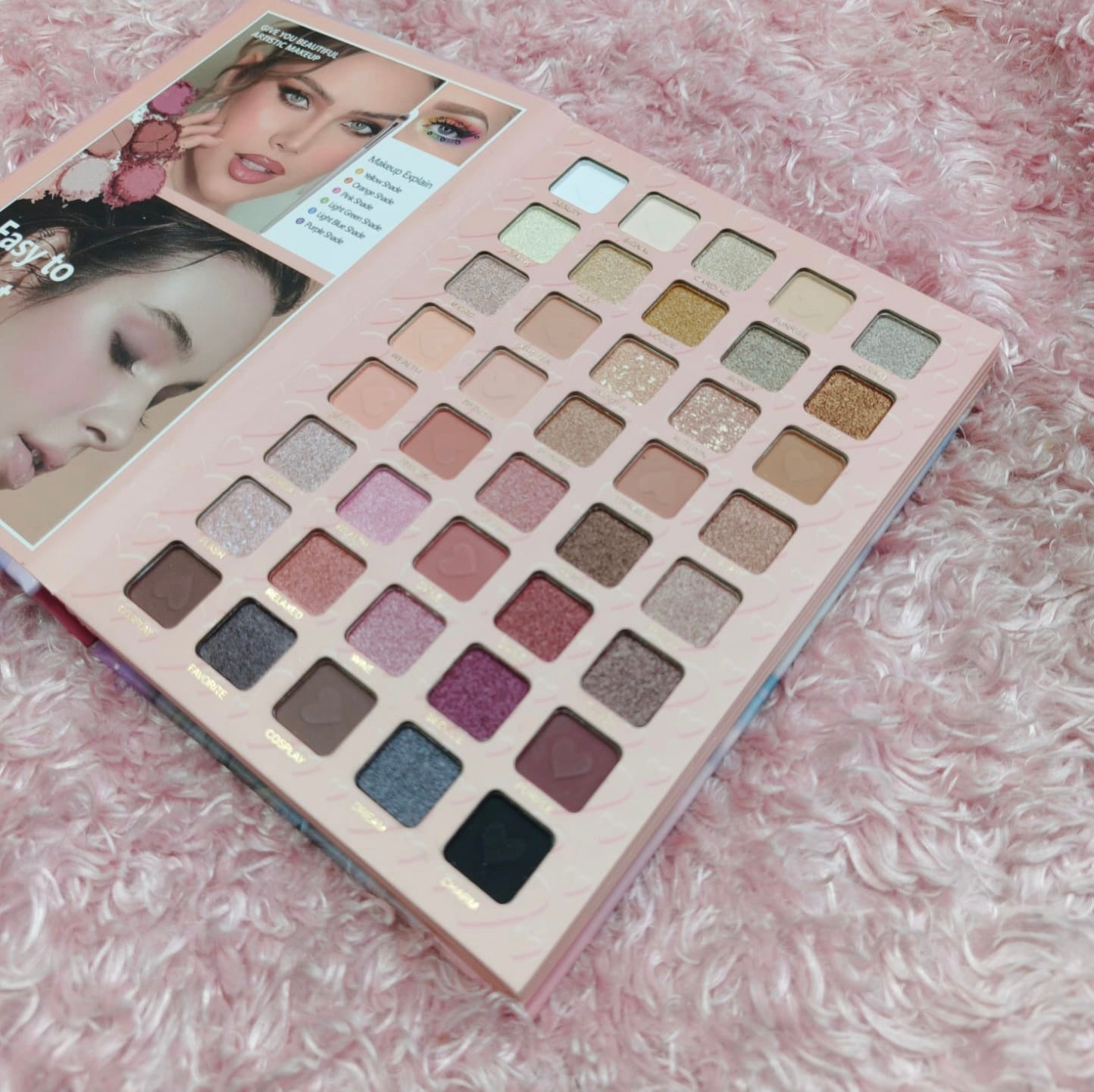 4 In 1 Makeup Book Palette, Face And Eyeshadow Makeup Book Palette, Multi Colours Eyeshadow Blusher Palette 4 In 1 Makeup Book Palette, Face And Eyeshadow Makeup Book Palette, Multi Colours Eyeshadow Blusher Palette